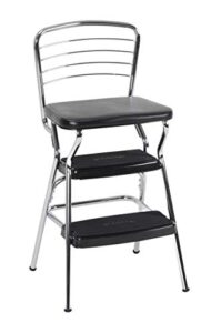 cosco 11140cbb1e stylaire chair and step stool, black