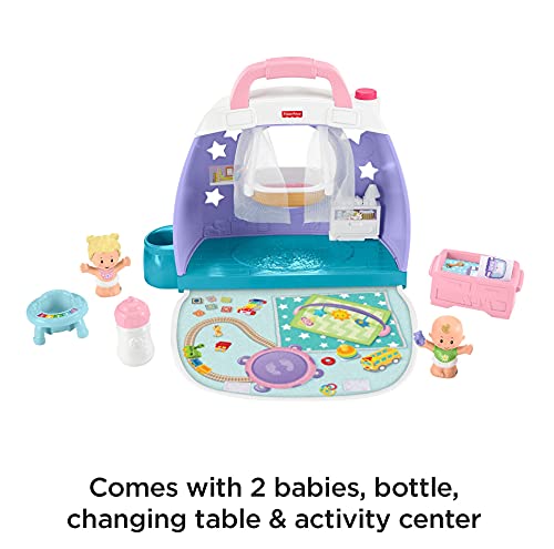 Fisher-Price Little People Cuddle & Play Nursery, portable nursery play set for toddlers and preschool kids up to age 5