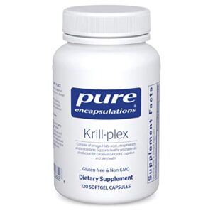 pure encapsulations krill-plex | supports menstrual comfort, heart health, joint support, cognitive function and skin health | 120 softgel capsules