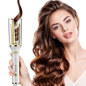 visks auto ceramic hair curler, automatic curling iron with 1″ barrel & 3 heat settings, super easy-to-use 1 inch curling iron, auto rotating curling wand, fast heating rotating curling iron