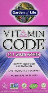 garden of life, vitamin code 50 wiser womens multi, 120 veg capsules