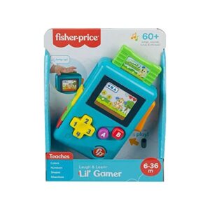 Fisher-Price Laugh & Learn Baby & Toddler Toy Lil’ Gamer Pretend Video Game with Lights & Learning Songs for Ages 6+ Months