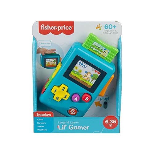 Fisher-Price Laugh & Learn Baby & Toddler Toy Lil’ Gamer Pretend Video Game with Lights & Learning Songs for Ages 6+ Months