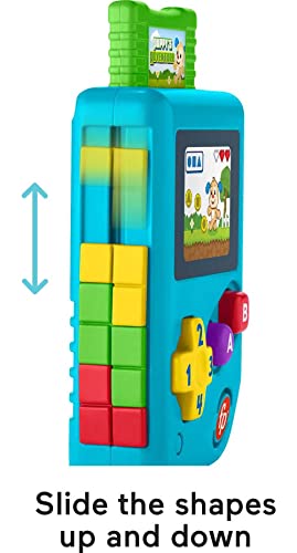 Fisher-Price Laugh & Learn Baby & Toddler Toy Lil’ Gamer Pretend Video Game with Lights & Learning Songs for Ages 6+ Months