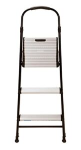 cosco 11425abk1e folding step stool with rubber hand grip, 8 ft. 10 in. max reach, ansi type 1, 250 lb weight capacity, 3, black