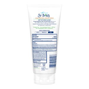 St. Ives Acne Control Face Scrub Deeply Exfoliates and Prevents Acne for Smooth, Glowing Skin Apricot Made with Oil-Free Salicylic Acid Acne Medication, Made with 100% Natural Exfoliants 6 oz 4 Count