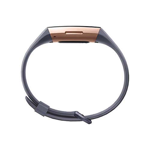 Fitbit Charge 3 Fitness Activity Tracker, Rose Gold/Blue Grey, One Size (S & L Bands Included) (Renewed)