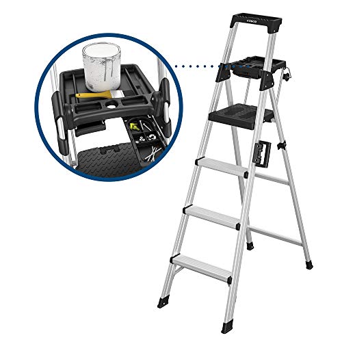 COSCO 2061AABLKE Signature Series Step Ladder, 6ft, Steel