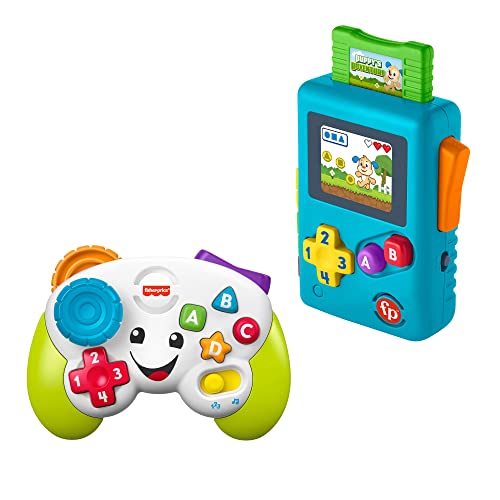 Fisher-Price Laugh & Learn Game & Learn Controller and Fisher-Price Laugh & Learn Lil’ Gamer bundle of educational musical activity toys