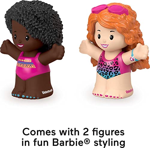 Fisher-Price Little People Barbie Toddler Toys Swimming Figure Pack, 2 Characters for Pretend Play Ages 18+ Months