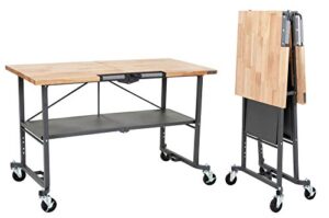 cosco smartfold portable workbench/folding utility table (gray steel frame)