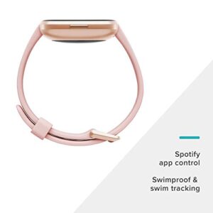 Fitbit Versa 2 Health & Fitness Smartwatch with Heart Rate, Music, Alexa Built-in, Sleep & Swim Tracking, Petal/Copper Rose, One Size (S & L Bands Included) (Renewed)