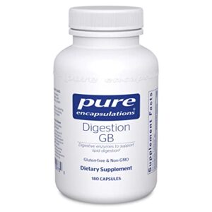 pure encapsulations digestion gb | digestive enzyme supplement to support gall bladder and digestion of carbohydrates and protein* | 180 capsules