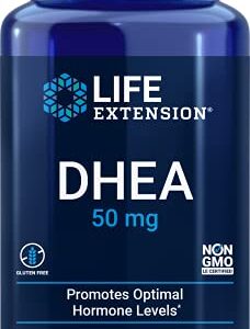 Life Extension DHEA - For Hormone Balance, Immune Support, Anti-Aging, Cardio, Circulatory & Bone and Sexual Health - Dehydroepiandrosterone For Memory Support - Non-GMO - 60 Capsules