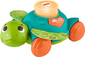 fisher-price linkimals baby & toddler toy sit-to-crawl sea turtle with interactive lights music and rolling motion for ages 9+ months