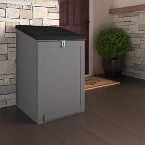 coscoproducts cosco 88333bgy1e boxguard large lockable package delivery and storage box, 6.3 cubic feet, black/grey