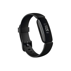 fitbit inspire 2 health & fitness tracker with a free 1-year premium trial, 24/7 heart rate, black/black, one size (s & l bands included) (renewed)