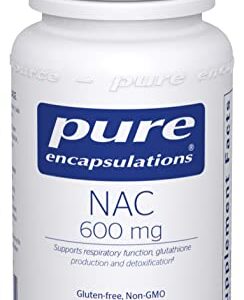 Pure Encapsulations NAC 600 mg | N-Acetyl Cysteine Amino Acid Supplement for Lung and Immune Support, Liver, and Antioxidants* | 30 Capsules