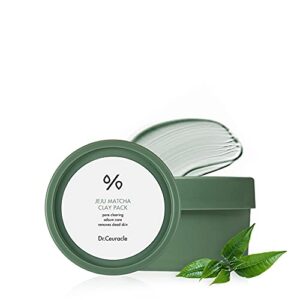 dr.ceuracle jeju island matcha clay packㅣkorean facial mask purifying poreㅣremoves blackheads, detoxifying, cleansingㅣgreen tea mud mask tightening for youthful & hydrating skinㅣleegeehaam (119g)