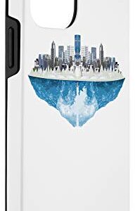 iPhone 12 mini Flat Earth Awesome Future City Ice Wall Society Gift Case