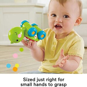 Fisher-Price Baby Crawling Toy Poppity Pop Turtle Push-Along Vehicle With Ball Popping Sounds For Ages 6+ Months