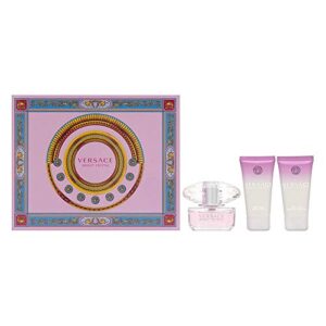 versace bright crystal 3 piece gift set for women 1.7 oz