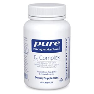 pure encapsulations b6 complex | vitamin b6 supplement to support cellular, cardiovascular, neurological, and psychological health* | 60 capsules