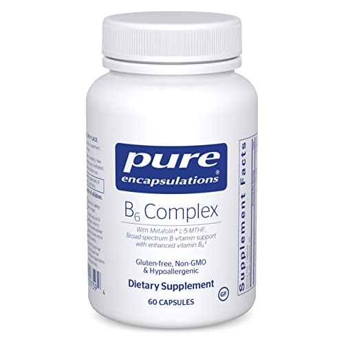 Pure Encapsulations B6 Complex | Vitamin B6 Supplement to Support Cellular, Cardiovascular, Neurological, and Psychological Health* | 60 Capsules