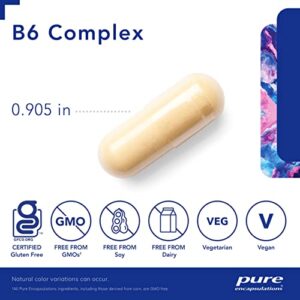 Pure Encapsulations B6 Complex | Vitamin B6 Supplement to Support Cellular, Cardiovascular, Neurological, and Psychological Health* | 60 Capsules