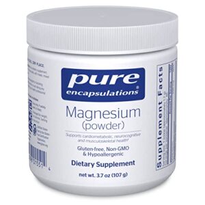 pure encapsulations magnesium (powder) | supports cardiovascular function, muscle function, and calming | 3.7 ounces