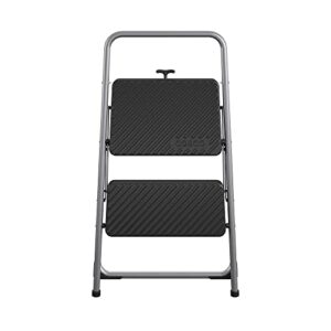 COSCO 11137PBL1E 2 Household Folding Step Stool, ANSI Type 3, 200 lb Weight Capacity, Platinum