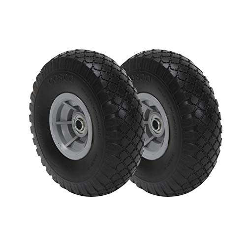 COSCO 10-Inch Flat-Free Replacement Wheel for Hand Trucks, 2-pack