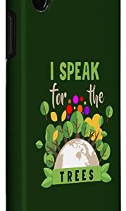 iPhone X/XS I Speak For Trees Funny Earth Day & Save Earth Environmental Case