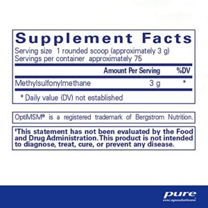 Pure Encapsulations MSM Powder | Hypoallergenic Supplement Supports Joint, Immune, and Respiratory Health | 8 Ounces