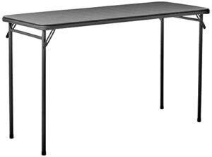 cosco 20″ x 48″ vinyl top folding table, black