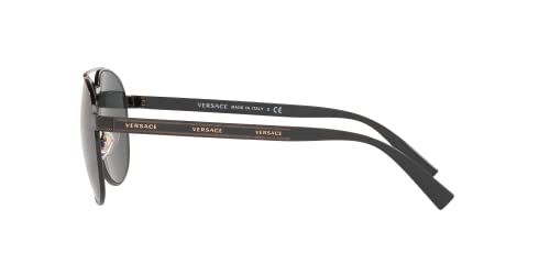 Versace Man Sunglasses Black Frame, Dark Grey Lenses, 58MM