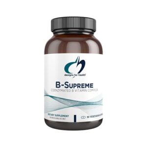 designs for health vitamin b supreme – vitamin b complex for mood + energy support – bioactive methyl folate, methyl b12, niacinamide + thiamine b1 supplement (90 vegan capsules)