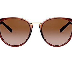 Versace Woman Sunglasses, Tortoise Lenses Injected Frame, 54mm