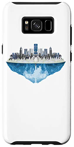 Galaxy S8+ Flat Earth Awesome Future City Ice Wall Society Gift Case