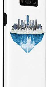 Galaxy S8+ Flat Earth Awesome Future City Ice Wall Society Gift Case
