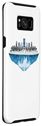 Galaxy S8+ Flat Earth Awesome Future City Ice Wall Society Gift Case