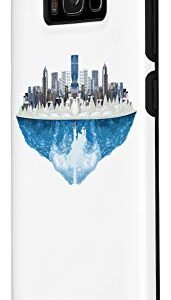 Galaxy S8+ Flat Earth Awesome Future City Ice Wall Society Gift Case