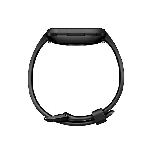 Fitbit Versa Smart Watch, Multisport Tracker, Black/Black Aluminium, One Size (S & L Bands Included) (Renewed)