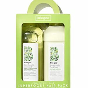 Briogeo Superfoods Apple, Matcha, Kale Replenishing Shampoo and Conditioner Duo | Replenish Dull, Dry Hair and Supports Healthy Hair and Scalp | Vegan, Phalate & Paraben-Free