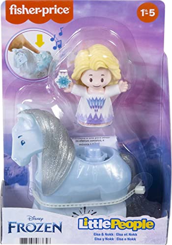 Disney Frozen Elsa & Nokk Little People Figure Set With Lights & Sounds For Toddler Pretend Play Ages 18+ Months