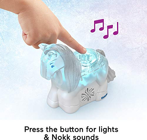 Disney Frozen Elsa & Nokk Little People Figure Set With Lights & Sounds For Toddler Pretend Play Ages 18+ Months