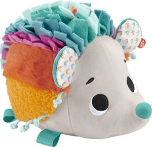 fisher-price newborn toy cuddle ‘n snuggle hedgehog plush with sounds and textures for infant sensory play ages 3+ months