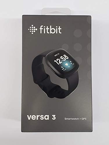 Fitbit Versa 3 Health & Fitness Smartwatch with GPS, 24/7 Heart Rate, Alexa Built-in, 6+ Days Battery, Black/Black, One Size Renewed