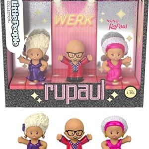 Little People Collector Rupaul Special Edition Figure Set In Display Gift Package for Adults & Fans, 3 Figurines