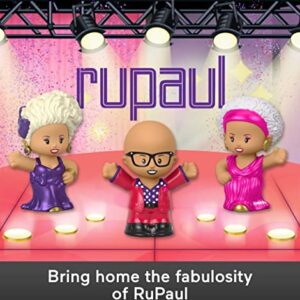 Little People Collector Rupaul Special Edition Figure Set In Display Gift Package for Adults & Fans, 3 Figurines